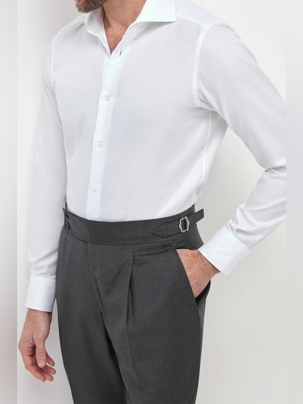 Pini Parma white classic tailored shirt - Picture 2 of 5
